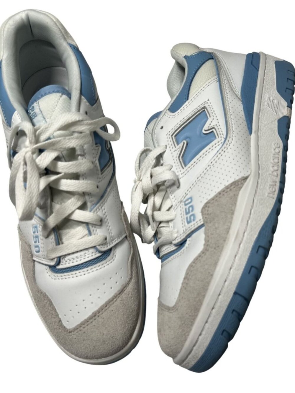 New Balance 550 Sneakers in White/Blue Haze